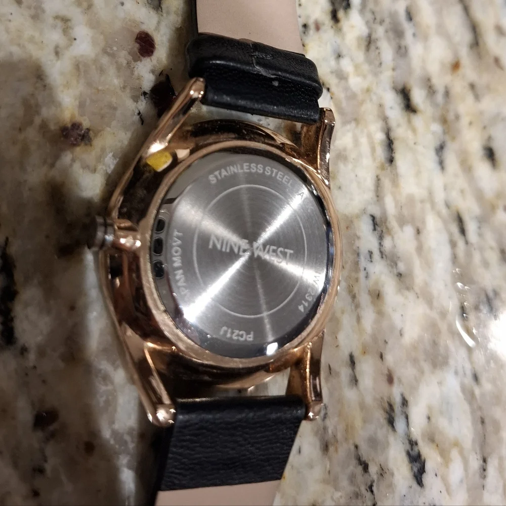 Nine West Leather Wristwatch - Picture 4 of 4